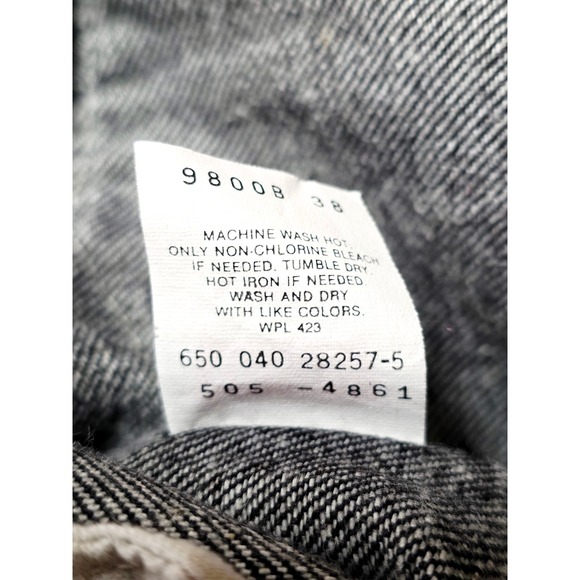 Levi Strauss Men's 505 Jeans Acid Wash W31 x L33 Straight Leg Denim Made in USA - Picture 7 of 10